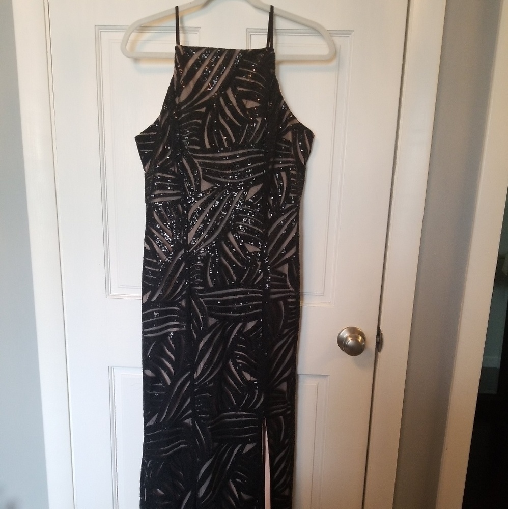 Long black evening gown